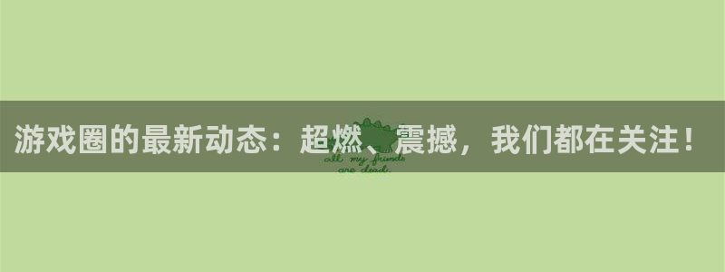 赢咖娱乐开户测速：游戏圈的最新动态：超燃、震撼，我们都在关注